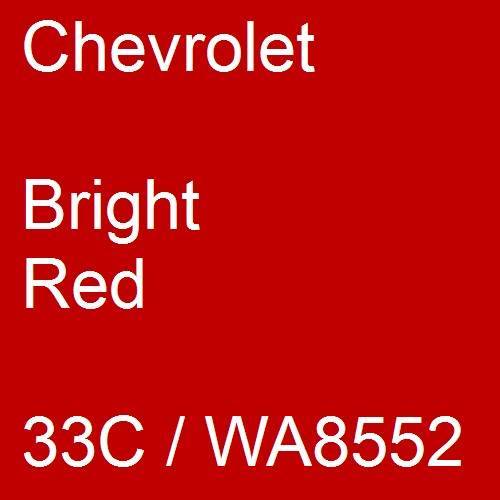 Chevrolet, Bright Red, 33C / WA8552.